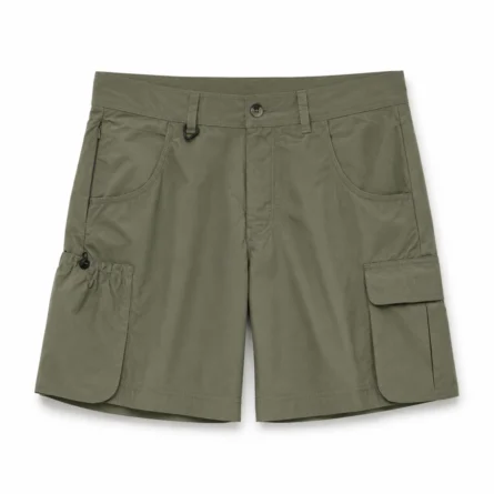 Men Army Green Utility Cargo Shorts - Image 3