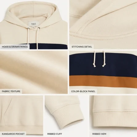 Custom Men Color-Block Hoodie - Image 4