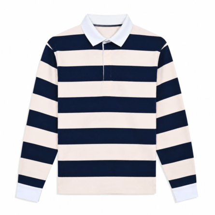 Custom  Striped Long-Sleeve Rugby Shirt