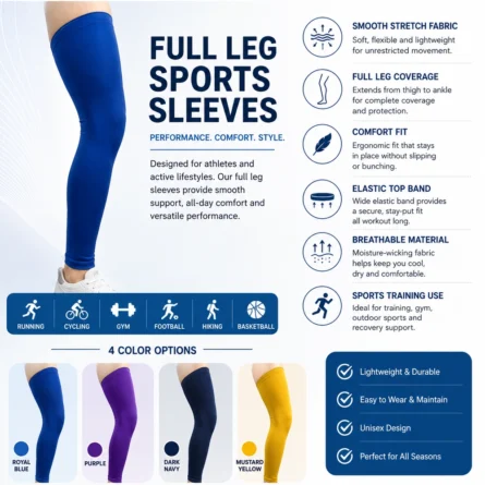 Custom Full Leg Compression Sports Sleeves - Image 3