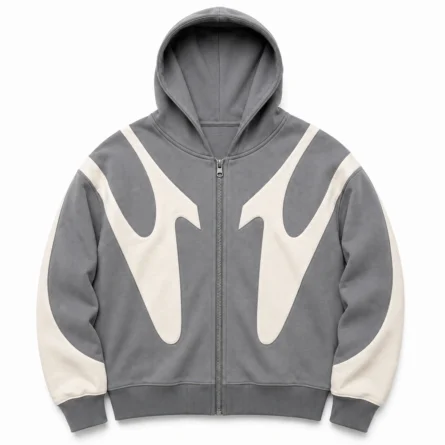 Custom Baggy Fit  Panel Full-Zip Hoodie - Image 1