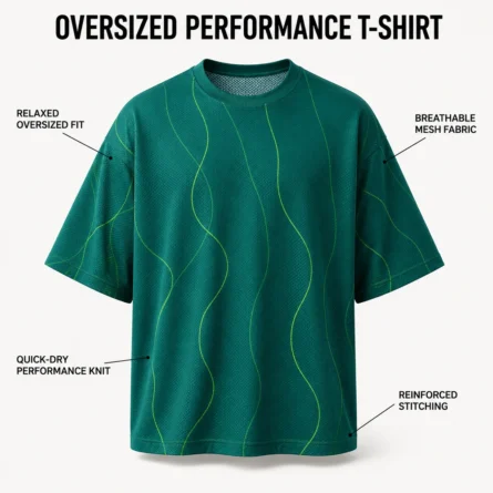 Custom Mesh Oversized Performance T-Shirt - Image 5