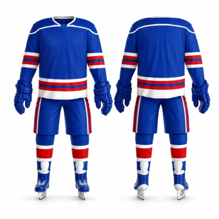 Custom Royal Blue Ice Hockey Uniform Set