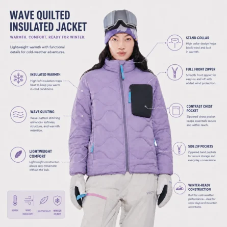 Women Wave With Chest Pocket Midlayer Jacket - Image 4