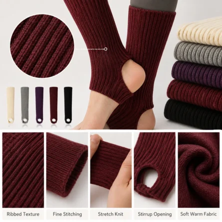 Custom Women Knit Slouch Leg Warmers - Image 2
