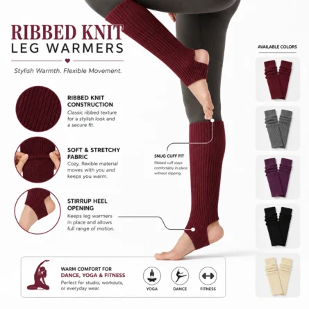 Custom Women Knit Slouch Leg Warmers - Image 3