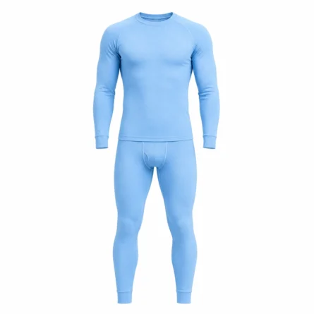 Custom Men Sky Blue Base Layer Set