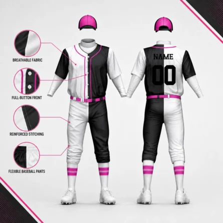 Custom Split Color Baseball Uniform Set - Image 4