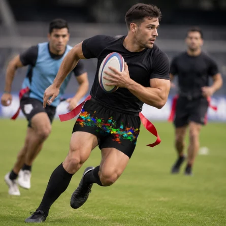 Custom Paint-Splash Rugby Shorts - Image 2