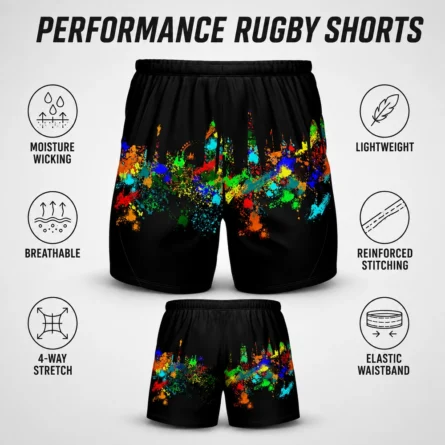Custom Paint-Splash Rugby Shorts - Image 4