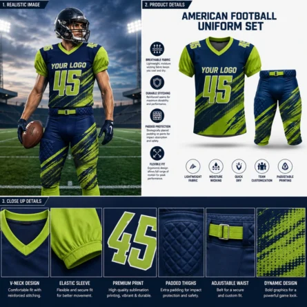 Custom American Football Uniform Set - Image 2