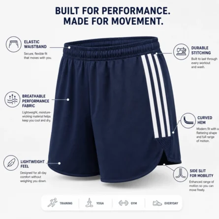 Custom Women Side Stripe Soccer Short - Image 5