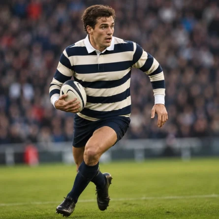 Custom  Striped Long-Sleeve Rugby Shirt - Image 2