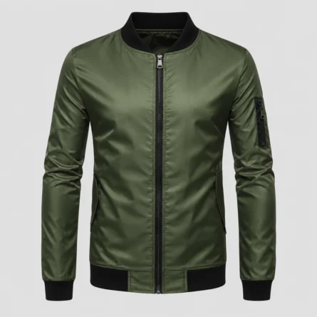 Custom Men Olive Green Windbreaker