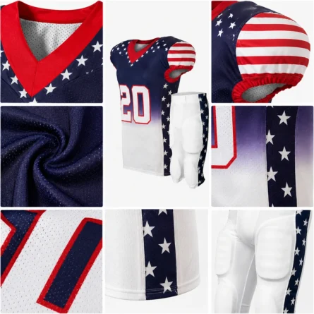 Custom Stripes American Football Uniform Set - Image 3