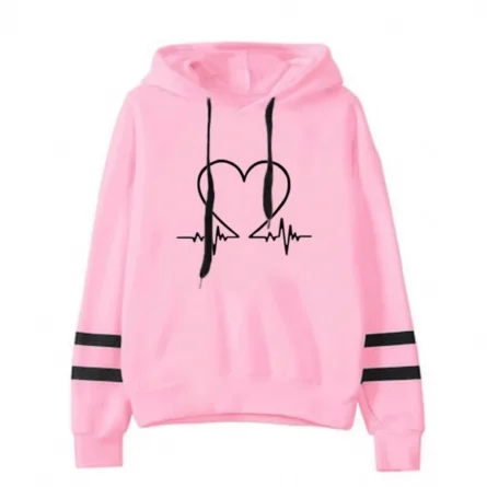 Custom Women Hoodie with Sleeve Stripes