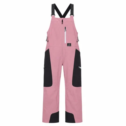Custom Women Pink Snow Bib