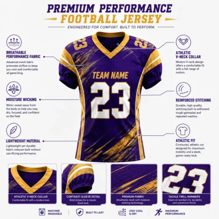 Custom sublimation American football jersey - Image 5