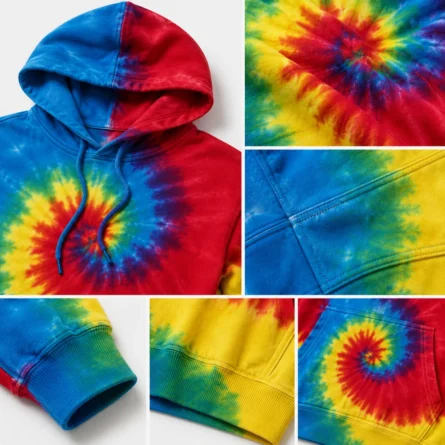 Custom Rainbow Tie-Dye Hoodie - Image 2