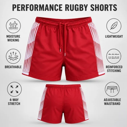 Custom Rugby Shorts with Side Panels - Image 4