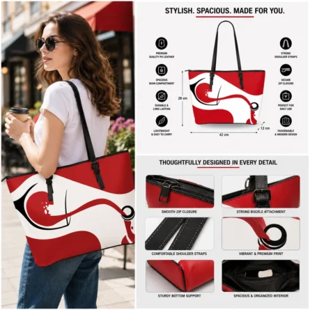 Custom Printed Women Shoppig & Tote Bag - Image 2