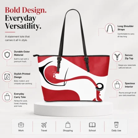 Custom Printed Women Shoppig & Tote Bag - Image 3