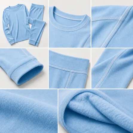 Custom Men Sky Blue Base Layer Set - Image 3