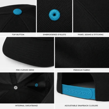 Premium Flat Brim Snapback Cap - Image 2
