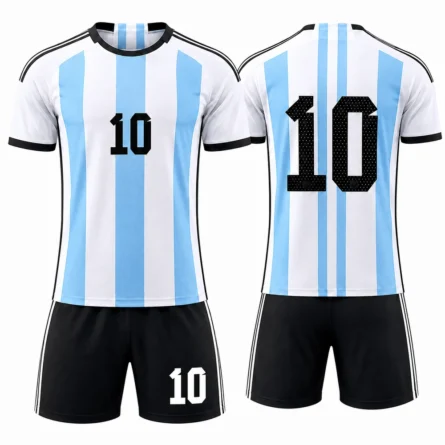 Custom Argentina Soccer Uniform Set