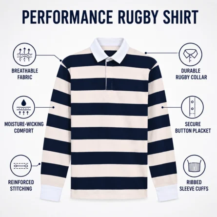 Custom  Striped Long-Sleeve Rugby Shirt - Image 4