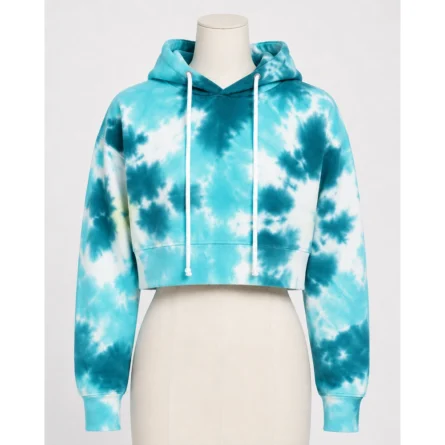 Custom Women Tie-Dye Cropped Hoodie - Image 3