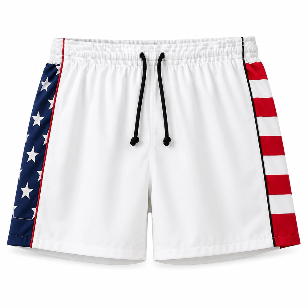 Custom USA Flag Rugby Shorts