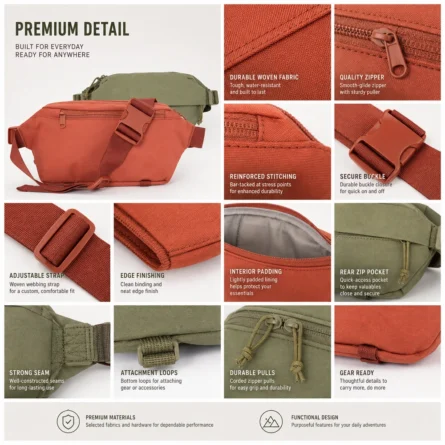 Custom Multi-Pocket Sports Waist Bag - Image 2