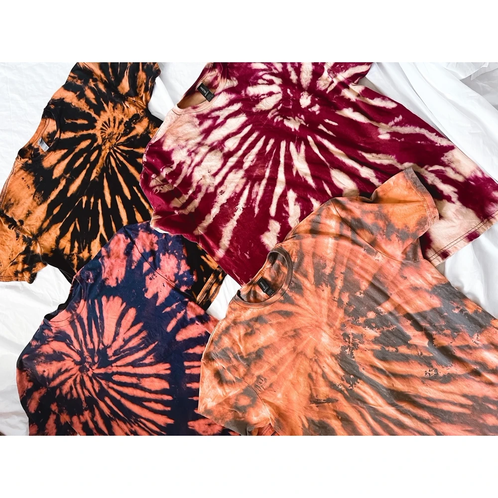 Custom Reverse Bleach Tie-Dye  T-Shirt