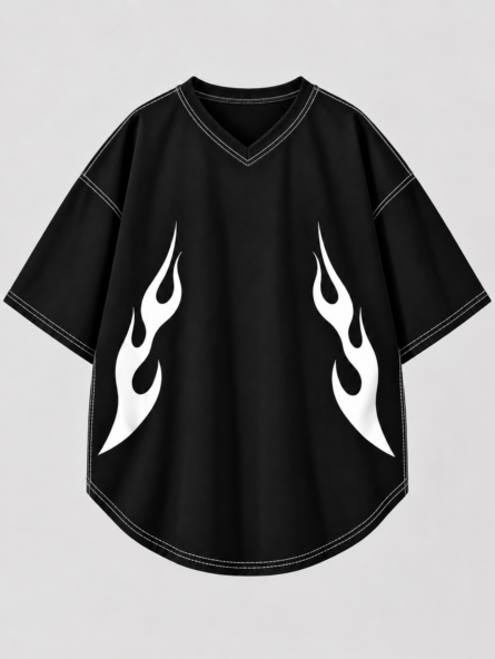 Custom Contrast stitch  Oversized T-Shirt - Image 4