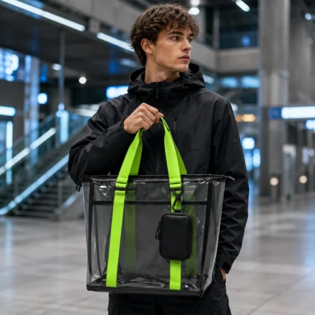 Clear Utility Tote Bag With Straps