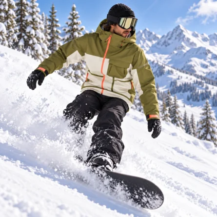 Custom Snowboarding color-block Hoodie - Image 2