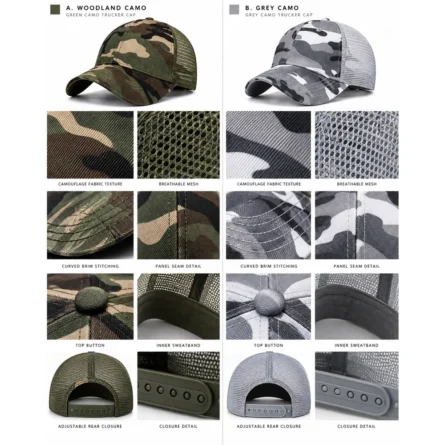 Custom Camouflage Mesh Trucker Cap - Image 4