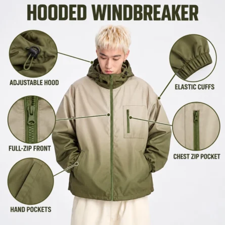 Custom Gradient Snow Windbreaker - Image 3