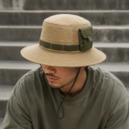 Custom Bucket Hat With Utility Pocket - Image 3