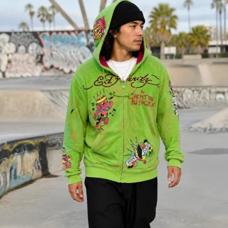 Custom Vintage Tattoo Zip-Up Hoodie - Image 4