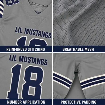 Custom Youth American Football Uniform Set - Image 2