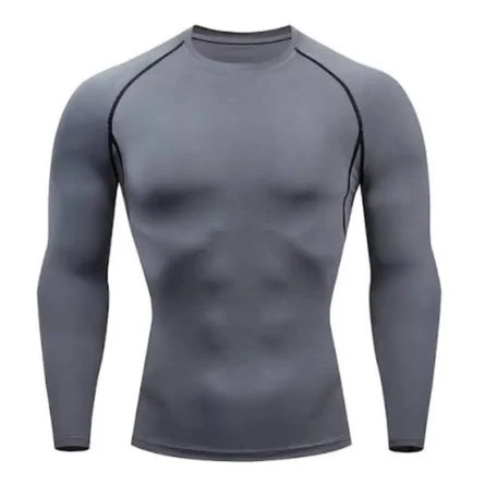 CustomCharcoal Gray Compression Shirt