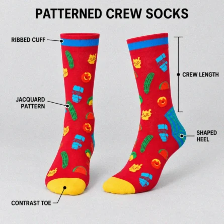 Custom Novelty Food-Print Crew Socks - Image 4