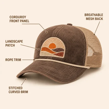 Custom Patch Embroidered Trucker Cap - Image 3