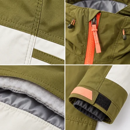 Custom Snowboarding color-block Hoodie - Image 4