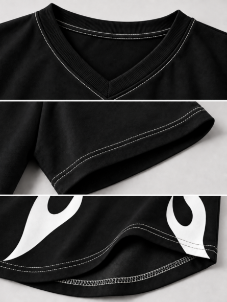 Custom Contrast stitch  Oversized T-Shirt - Image 3