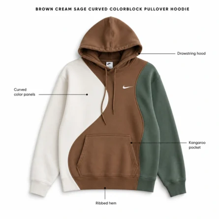 Custom Wave Panel Pullover Hoodie - Image 3