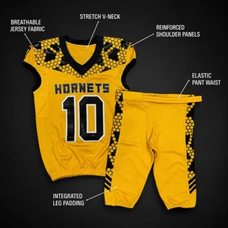 Custom Hornets American Football Uniform Set - Image 3