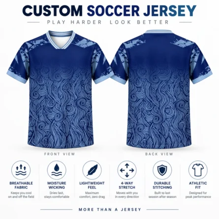 Custom Midnight Wave Soccer Jersey - Image 2